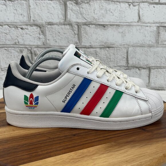 Adidas Superstar Trifoil FU9521 Mens 8.5 Cloud White Shell Toe Shoes - Picture 6 of 15